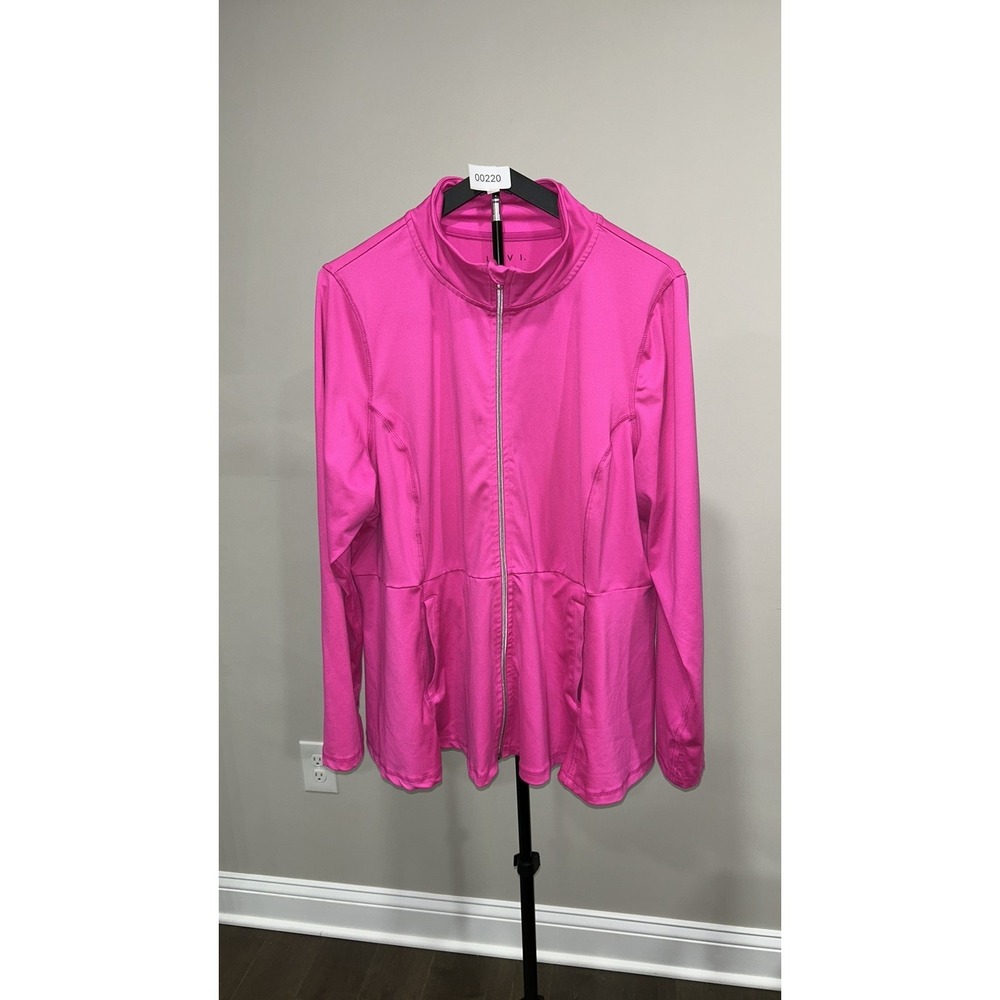 Livi Active Lane Bryant Plus Size 22 Hot Pink Full Zip Performance Jacket